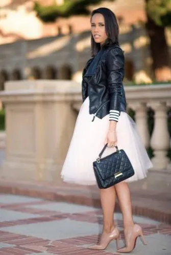 Din ceea ce sa poarte negru din piele jachete-sacou fata fotografie de moda maestros și recomandări pentru femei