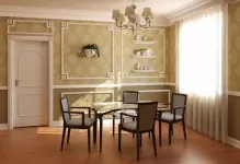 Muluri în interior pentru a separa tapet ca lipici pe perete, decorarea și foto este împărțit