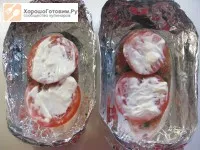 Somon, la cuptor cu brânză și roșii - bine (somon) Somon, la cuptor cu brânză și roșii - bună