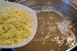 Brânză cu reteta supa de ciuperci cu brânză topită (fungi) Supa de ciuperci cu brânză, o rețetă cu brânză topită