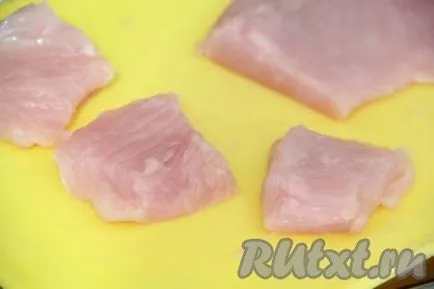 produse de patiserie cu carne de pui și brânză - o rețetă cu o fotografie