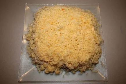 Salata Layered cu pui, ciuperci și brânză - pas cu pas rețete cu fotografii acasă