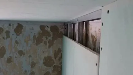 Pereții sunt realizate din gips-carton cu mâinile lor foto, video tăiați (gips-carton) Pereții sunt realizate din gips-carton cu mâinile foto, asieta video lor