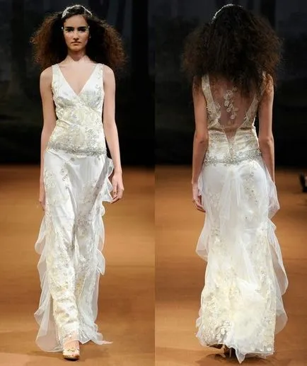 Rochie de mireasa de culoare fildeș, rochii de seara