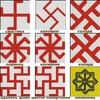 Svastica și slave naziști diferențele exterioare de bază, adică, în aplicarea diferențelor