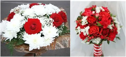 Buchet de trandafiri rosii - opțiuni pentru a se combina cu alte culori, fotografii (Rose) Buchet de trandafiri rosii - opțiuni pentru a combina cu alte culori, fotografii