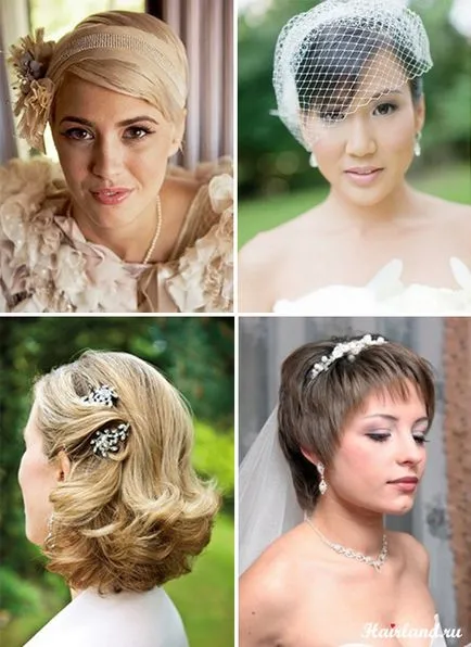 Coafuri de nunta pentru parul scurt 58 fotografie (nunta) Coafuri de nunta pentru parul scurt 58 fotografie