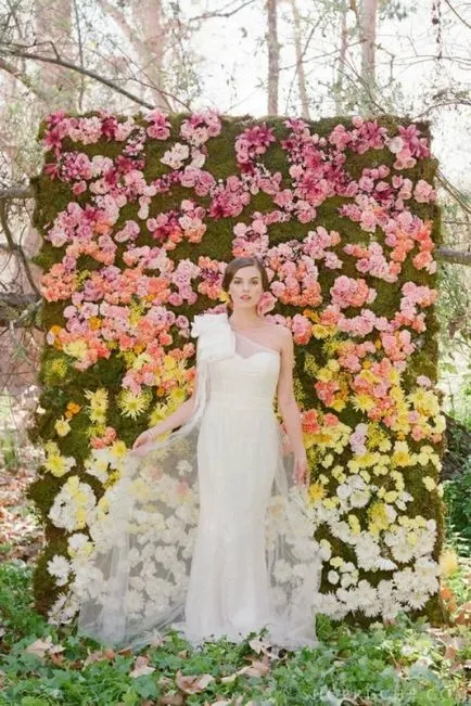 Tendințe de nunta 2015 de fundal de perete de flori (2015) Tendințe de nunta 2015 de fundal de perete de flori