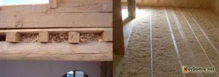 Izolarea termică din vată minerală mansardă podea, spumă de plastic, rumeguș, argilă expandată (izolație) Izolarea termică din vată minerală mansardare, spumă de plastic, rumeguș, argilă expandată