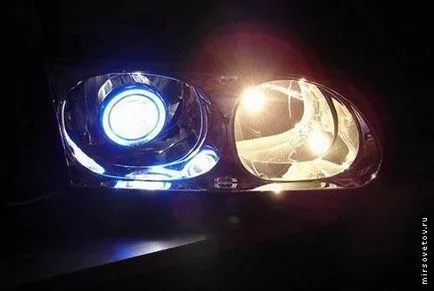 Setarea obiectivului în far pentru a îmbunătăți luminile de întâlnire (lentile) Instalarea lentilei în farurile pentru a îmbunătăți farurile