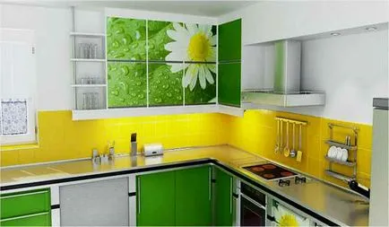 Designul expresiv al bucătăriei în verde (50 poze)