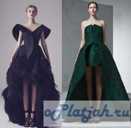Ținutele pentru fashioniste - în fața scurt, în spatele lung