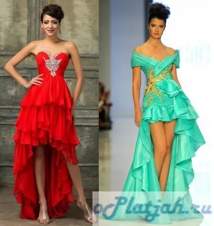 Ținutele pentru fashioniste - în fața scurt, în spatele lung