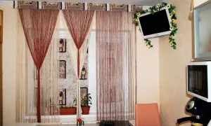 Toate tipurile de perdele fire, în interior, cu propriile lor mâini (8 poze)