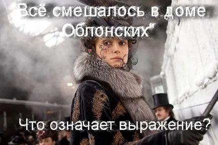 Toate amestecate în Oblonskys valoare phraseologism