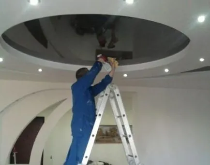 Toate instalarea tavane intinse mâinilor lor proprii, foto și video