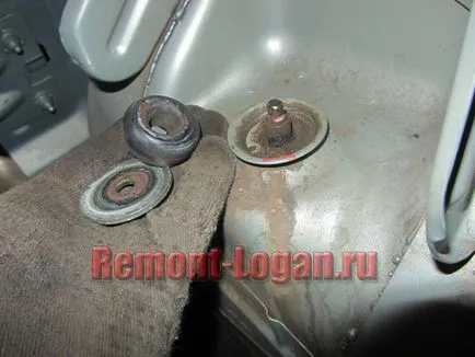 Înlocuirea amortizorul absorbanți (lonjeroane), repararea Reno Logan (Logan) Înlocuirea amortizorul absorbanți (lonjeroane), repararea Reno Logan