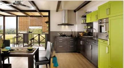 Design de bucătărie verde în nuanțe de verde, cu exemple foto (bucatarie) Design de bucătărie verde în nuanțe de verde, cu exemple de fotografii