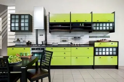 Design de bucătărie verde în nuanțe de verde, cu exemple de fotografii (proiectare) Design de bucătărie verde în nuanțe de verde, cu exemple de fotografii