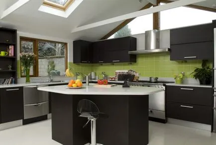 Green Cuisine - fotografii ale celor mai bune idei de modul de a decora design și se potrivesc cu culoarea (foto) Green Cuisine - fotografii ale celor mai bune idei de modul de a decora culorile de proiectare și de potrivire