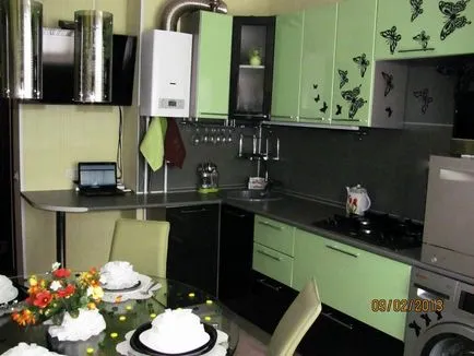 bucătărie verde, combinație de culori, fotografie, design de bucatarie, design interior, reparații, fotografii