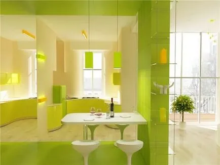Design de bucătărie verde în nuanțe de verde, cu exemple de fotografii (proiectare) Design de bucătărie verde în nuanțe de verde, cu exemple de fotografii