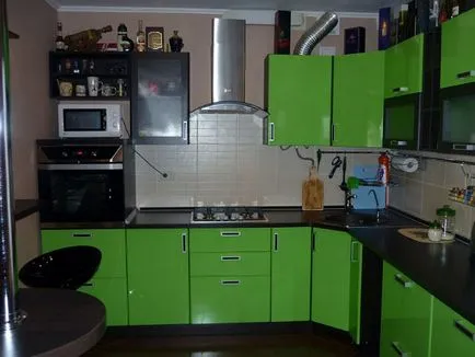 bucătărie verde, combinație de culori, fotografie, design de bucatarie, design interior, reparații, fotografii