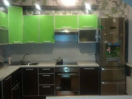 bucătărie verde, combinație de culori, fotografie, design de bucatarie, design interior, reparații, fotografii