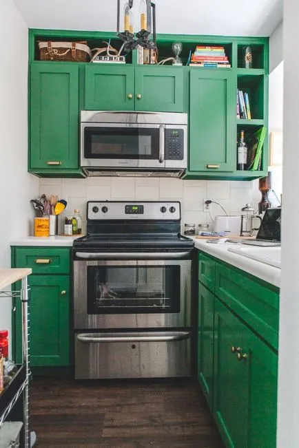 Green Cuisine - fotografii ale celor mai bune idei de modul de a decora design și se potrivesc cu culoarea (foto) Green Cuisine - fotografii ale celor mai bune idei de modul de a decora culorile de proiectare și de potrivire