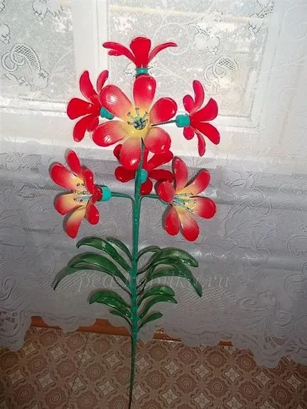 Ca de sticle de plastic pentru a face flori