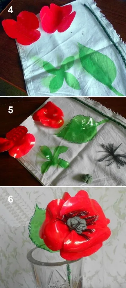 Ca de sticle de plastic pentru a face flori Ca de sticle de plastic pentru a face flori