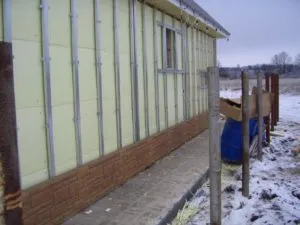 Cu vedere spre casa fațadă și subsol cu ​​panouri din plastic sub piatră (62 poze)