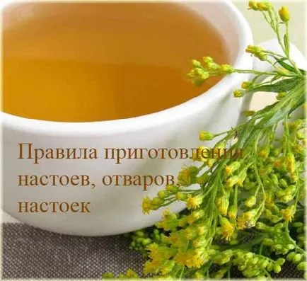Reguli generale și tehnologia de fabricație infuzii, decocturi si infuzii, de sanatate ca un efort de voință