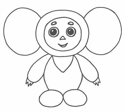 Cum să atragă pas cu pas Cheburashka Cum să atragă pas cu pas Cheburashka