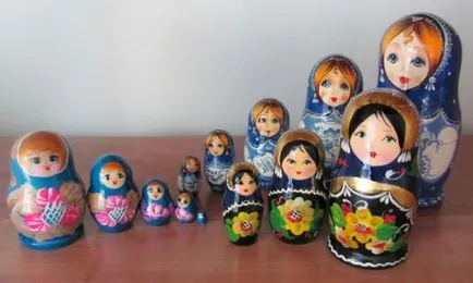 Matryoshka de hârtie cu propriile mâini