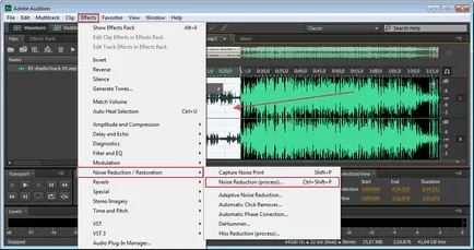 Adobe auditie modul de a elimina zgomotul Adobe auditie modul de a elimina zgomotul