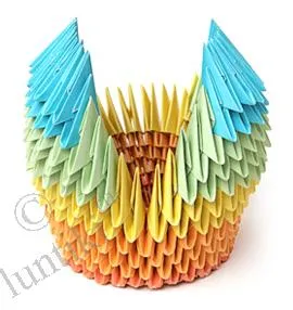 Origami lebădă de hârtie - crearea unei lebede module triunghiulare (crearea) Origami lebădă hârtie - crearea unei lebădă de module triunghiulare