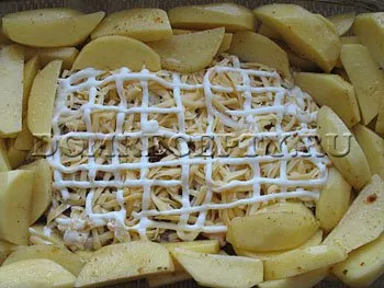 cotlet de porc cu cartofi și brânză în rețetă cuptor cu fotografie (brânză) cotlet de porc cu cartofi si branza in reteta cuptorului cu o fotografie