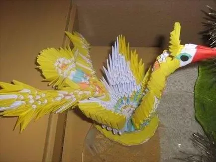 Origami lebădă hârtie - crearea unei lebădă de module triunghiulare (meserii) Origami lebădă hârtie - crearea unei lebădă de module triunghiulare