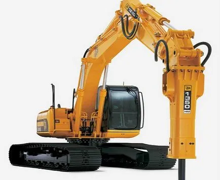 Caracteristici ale ruptorului pe baza unui excavator