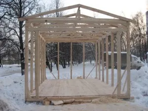 Construcția cadrului de garaj Construcția cadrului de garaj