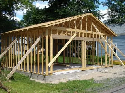 Construcția cadrului de garaj Construcția cadrului de garaj