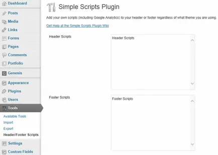 Cum de a adăuga script-uri la site-ul