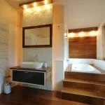 Podium în apartament cu mâinile sale
