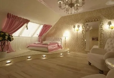 Podium în apartament cu mâinile sale