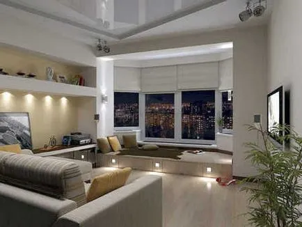 Podium în apartament cu mâinile sale
