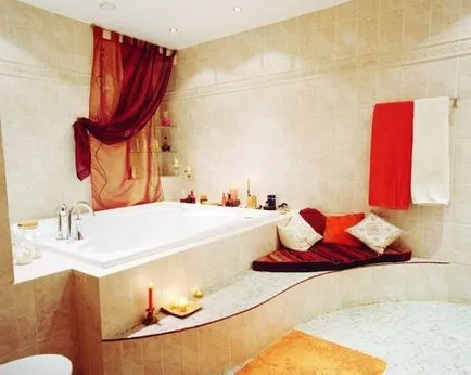Podium în apartament cu mâinile sale