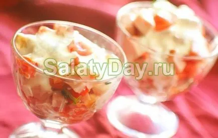 Salata cu sunca branza de rosii Salata cu sunca branza de rosii