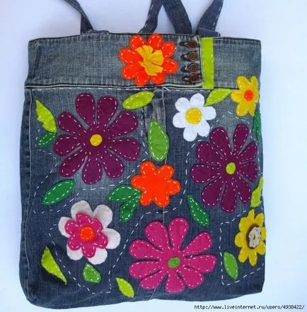 Alterările denim saci, brodată