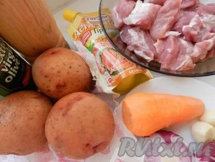 Porc cu cartofi în gaura